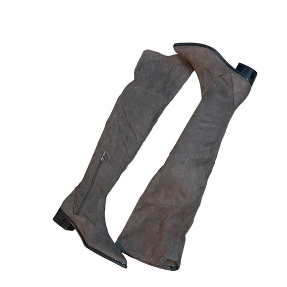 Marc Fisher Yakira Over the Knee Boot Heel Gray Women's Size 8M - Picture 11 of 12